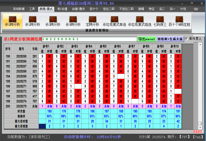 排列三软件杀跨度截图2025275
