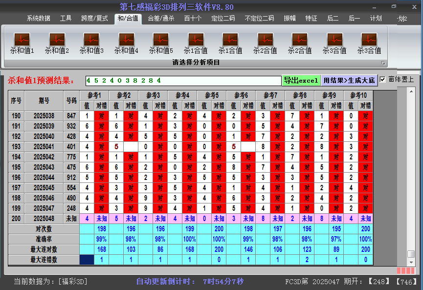 福彩3d软件杀和值截图2025048