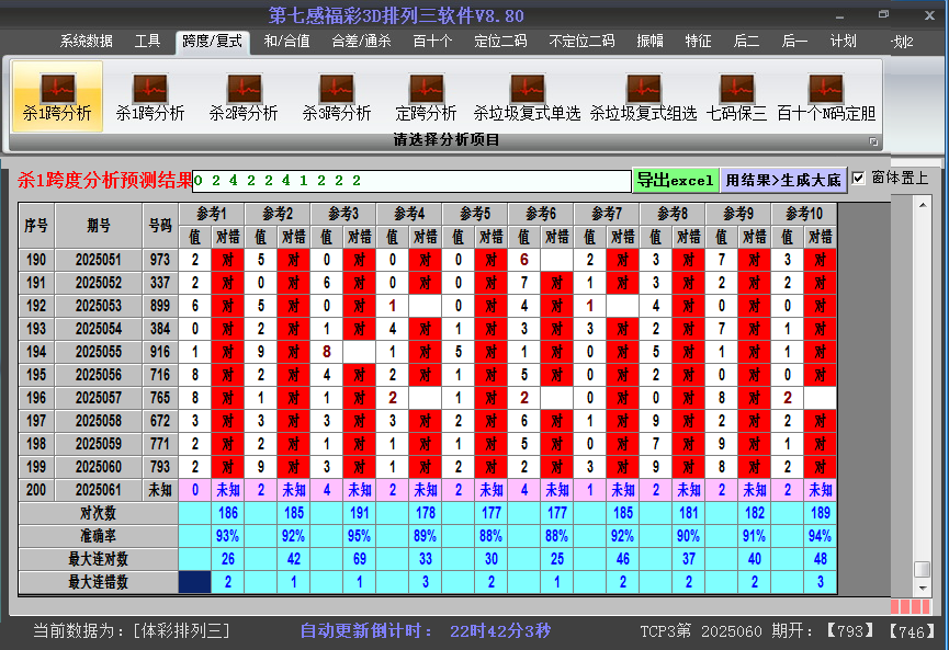 排列三软件杀跨度截图2025061