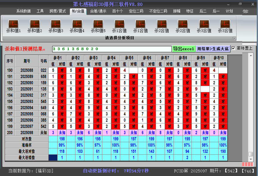 福彩3d软件杀和值截图2025098